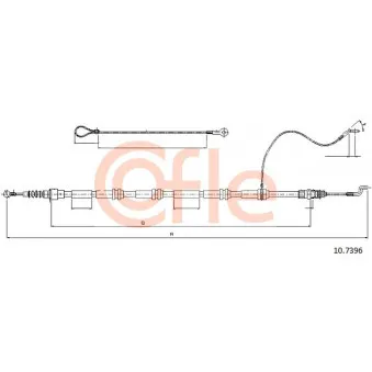 Tirette à câble, frein de stationnement COFLE OEM 7J3609701 Tirette à câble, frein de stationnement COFLE OEM 7J3609701