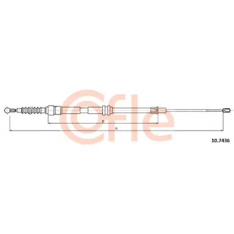 Tirette à câble, frein de stationnement COFLE OEM 2K0609721R