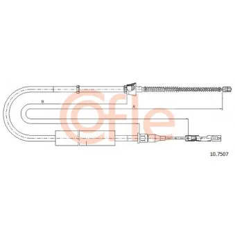 Tirette à câble, frein de stationnement COFLE 92.10.7507 pour OPEL COMBO 1.2 TDI - 61cv