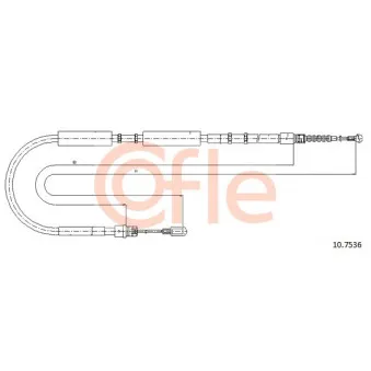 Tirette à câble, frein de stationnement COFLE 92.10.7536 pour AUDI A4 2.0 TDI - 170cv