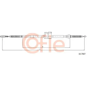 Tirette à câble, frein de stationnement COFLE 92.10.7587 pour CADILLAC ESCALADE 2.2 20VT quattro - 220cv