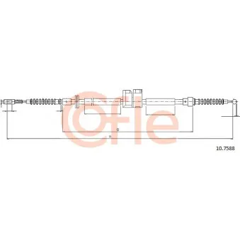 Tirette à câble, frein de stationnement COFLE 92.10.7588 pour CADILLAC ESCALADE 2.2 20VT quattro - 220cv