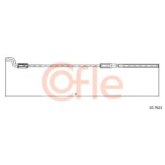 Tirette à câble, frein de stationnement COFLE OEM 7M0711472A