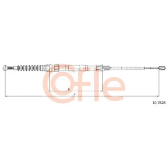 COFLE 92.10.7626 - Tirette à câble, frein de stationnement