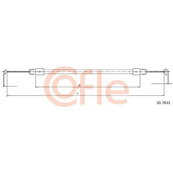 Tirette à câble, frein de stationnement COFLE 92.10.7633 pour VOLKSWAGEN TOUAREG 6.0 W12 - 450cv