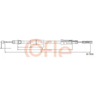COFLE 92.10.7816 - Tirette à câble, frein de stationnement