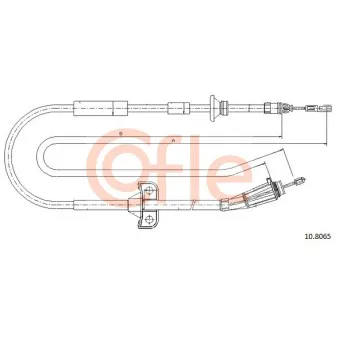 Tirette à câble, frein de stationnement COFLE 92.10.8065 pour VOLVO S80 3.0 - 196cv