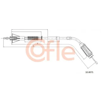 Tirette à câble, frein de stationnement COFLE 92.10.8071 pour VOLVO S80 2.5 T FlexFuel - 200cv