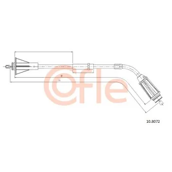 Tirette à câble, frein de stationnement COFLE 92.10.8072 pour VOLVO S80 2.5 T FlexFuel - 200cv