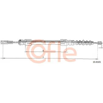Tirette à câble, frein de stationnement COFLE 92.10.8181 pour VOLVO 940 2.4 TD Intercooler - 122cv