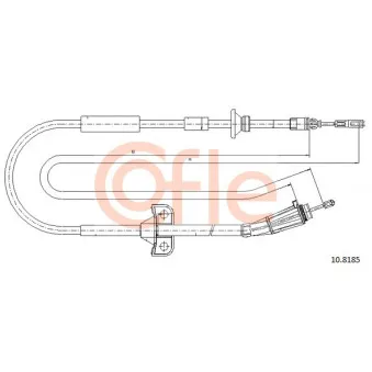 Tirette à câble, frein de stationnement COFLE 92.10.8185 pour VOLVO V70 2.5 T XC AWD - 209cv
