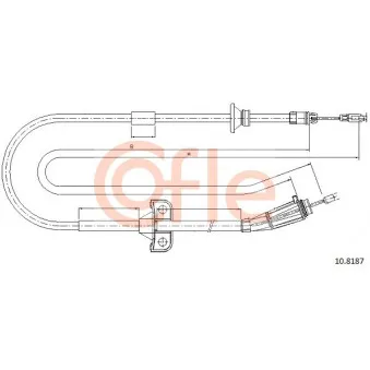 COFLE 92.10.8187 - Tirette à câble, frein de stationnement