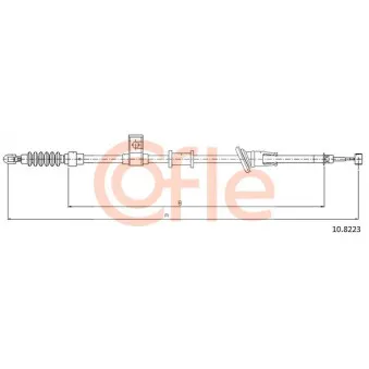 Tirette à câble, frein de stationnement COFLE 92.10.8223 pour VOLVO V40 1.8 LPG - 122cv