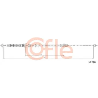 Tirette à câble, frein de stationnement COFLE 92.10.9023 pour SKODA RAPID 1.4 TSI - 122cv