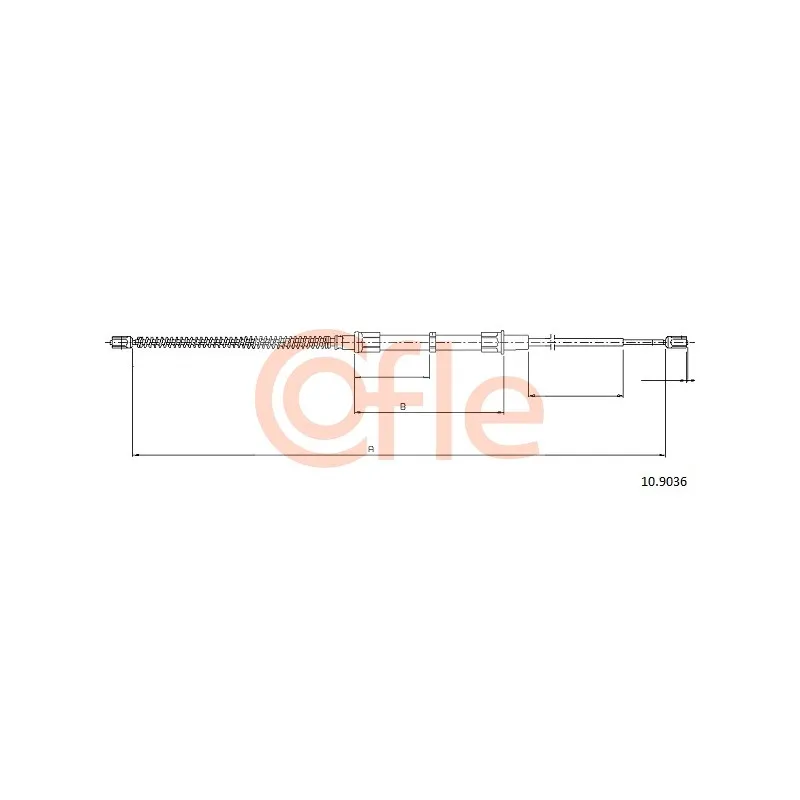 Tirette à câble, frein de stationnement COFLE 92.10.9036 - Visuel 0