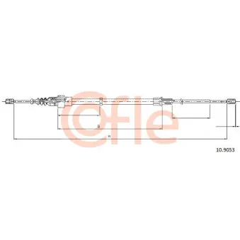 Tirette à câble, frein de stationnement COFLE 92.10.9053 pour SKODA FABIA 1.4 16V - 75cv