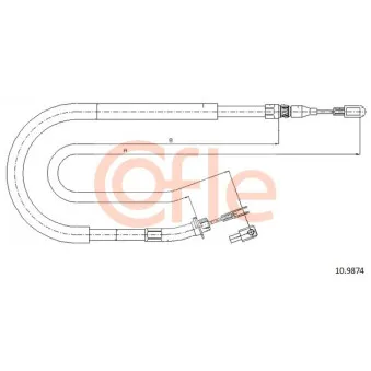 Tirette à câble, frein de stationnement COFLE OEM 9014202885
