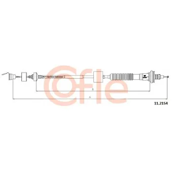 Tirette à câble, commande d'embrayage COFLE 92.11.2154