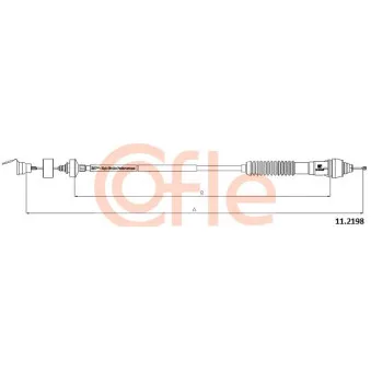 Tirette à câble, commande d'embrayage COFLE OEM 9648780380