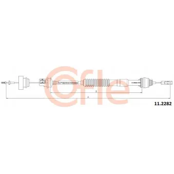 Tirette à câble, commande d'embrayage COFLE 92.11.2282 pour CITROEN BERLINGO 1.8 D - 58cv