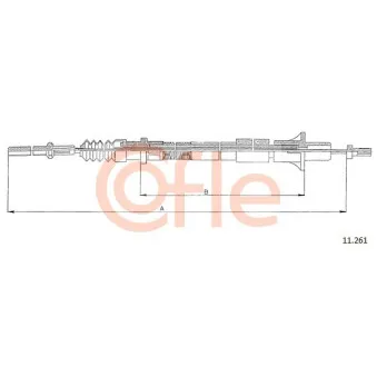 Tirette à câble, commande d'embrayage COFLE 92.11.261 pour OPEL OMEGA 2.0 - 122cv