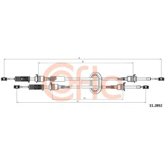 Tirette à câble, boîte de vitesse manuelle COFLE OEM 7701472954