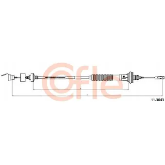 Tirette à câble, commande d'embrayage COFLE OEM 9634309980