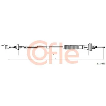 Tirette à câble, commande d'embrayage COFLE OEM 9686559380