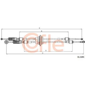 Tirette à câble, boîte de vitesse manuelle COFLE 92.11.3293 pour CITROEN JUMPY 2.0 JTD 16V - 109cv