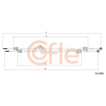 Tirette à câble, boîte de vitesse manuelle COFLE OEM 9062601551