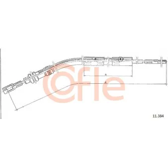 COFLE 92.11.384 - Tirette à câble, commande d'embrayage