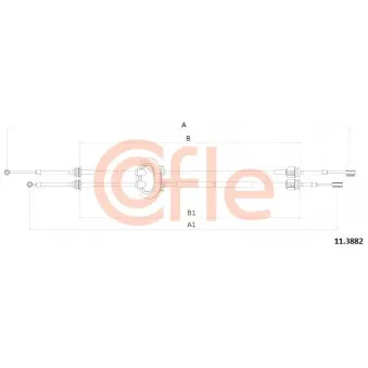 Tirette à câble, boîte de vitesse manuelle COFLE 92.11.3882 pour AUDI TT 1.6 16V Bio-Flex - 109cv