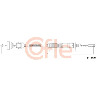 Tirette à câble, commande d'embrayage COFLE 92.11.3921 pour FIAT SCUDO 2.0 JTD 16V - 109cv
