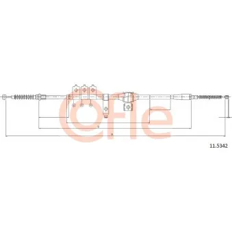 COFLE 92.11.5342 - Tirette à câble, frein de stationnement
