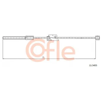 Tirette à câble, frein de stationnement COFLE 92.11.5455 pour MINI MINI 1.3 i - 49cv