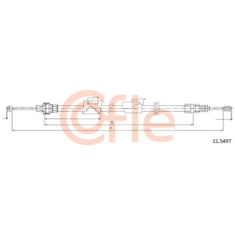 Tirette à câble, frein de stationnement COFLE 92.11.5497 pour FORD MONDEO 2.0 TDCi - 115cv