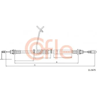 Tirette à câble, frein de stationnement COFLE OEM 1388280