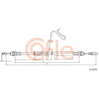 Tirette à câble, frein de stationnement COFLE OEM 6C112A635CC