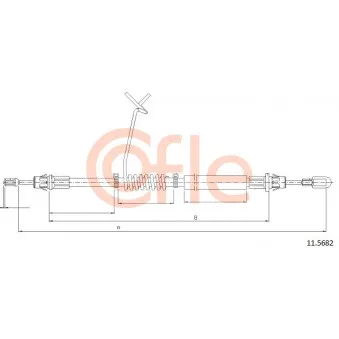 Tirette à câble, frein de stationnement COFLE OEM 1488314 Tirette à câble, frein de stationnement COFLE OEM 1488314