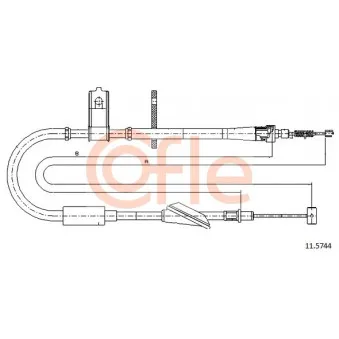 Tirette à câble, frein de stationnement COFLE OEM 4700358