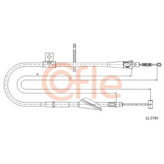 Tirette à câble, frein de stationnement COFLE 92.11.5745 pour OPEL AGILA 1.2 16V - 75cv