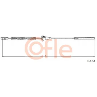 Tirette à câble, frein de stationnement COFLE 92.11.5754 pour OPEL TIGRA 1.4 16V - 90cv