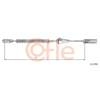 Tirette à câble, frein de stationnement COFLE OEM 522152