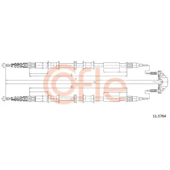 Tirette à câble, frein de stationnement COFLE OEM 13172730