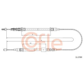 Tirette à câble, frein de stationnement COFLE OEM 13138929