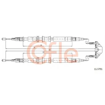 Tirette à câble, frein de stationnement COFLE OEM 24436467