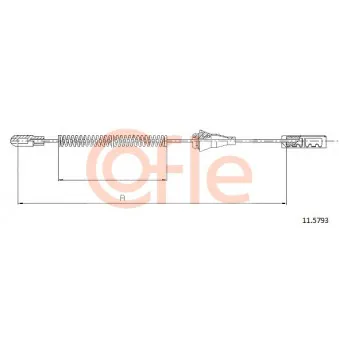 COFLE 92.11.5793 - Tirette à câble, frein de stationnement