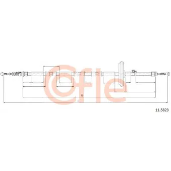 Tirette à câble, frein de stationnement COFLE 92.11.5823 pour VOLKSWAGEN JETTA 2.0 CDTI - 190cv