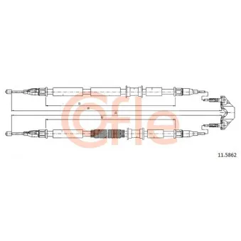 Tirette à câble, frein de stationnement COFLE OEM 24436451
