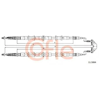 Tirette à câble, frein de stationnement COFLE OEM 24465149
